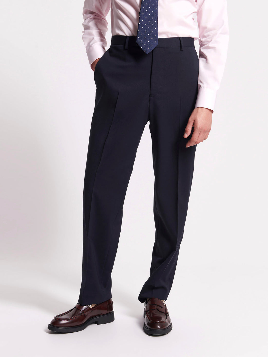 Single Breasted 2 Button Suit Trouser Medieval Blue