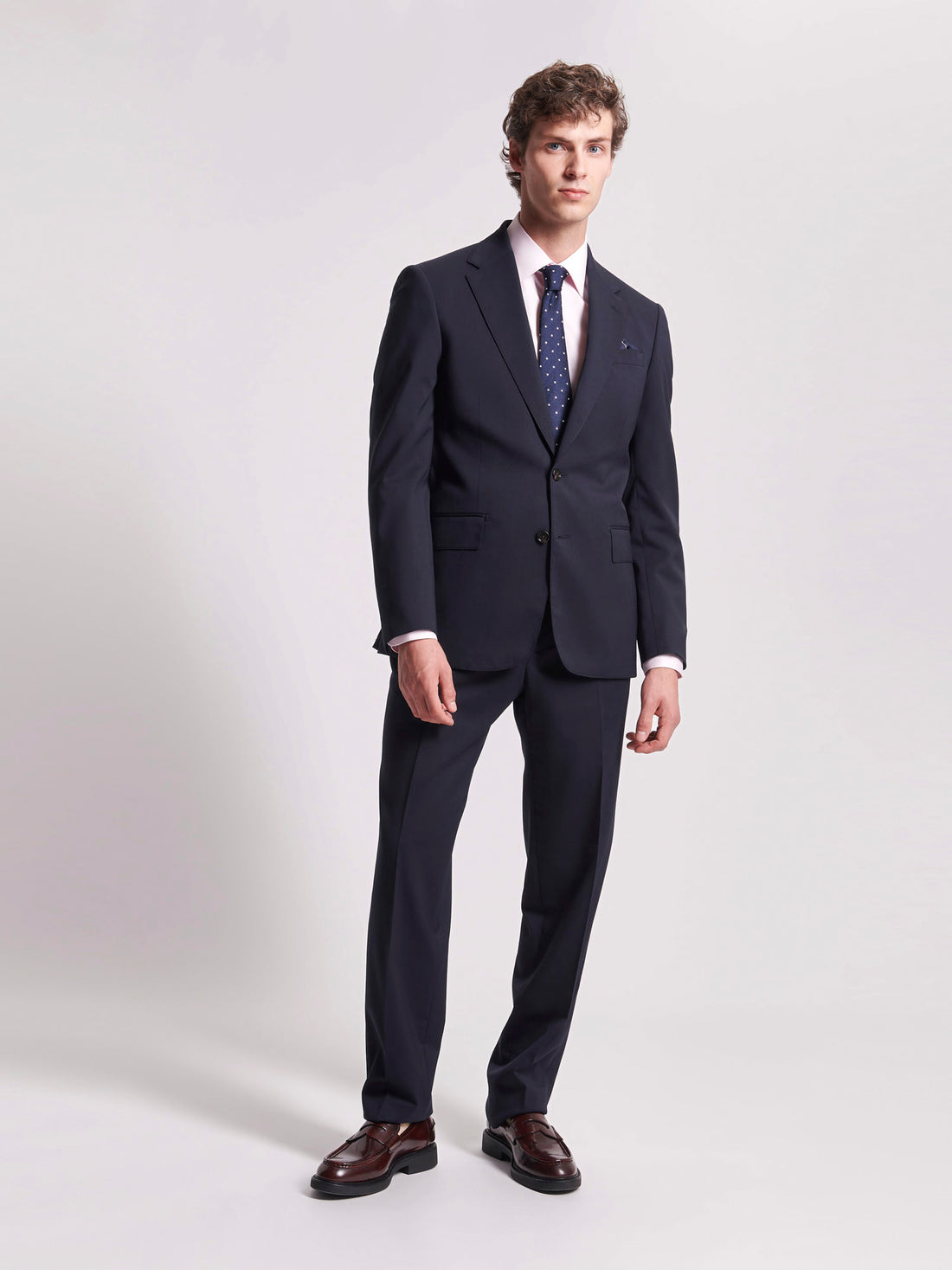 Single Breasted 2 Button Suit Trouser Medieval Blue