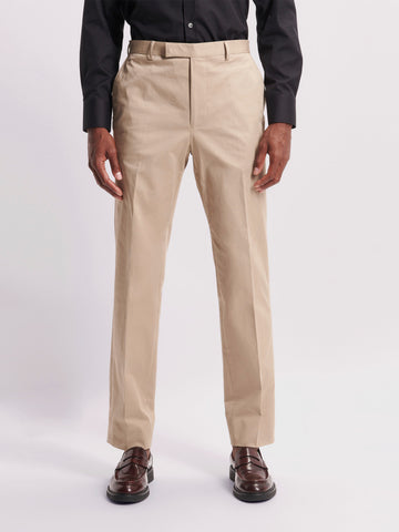 Single Breasted 3 Button Suit Trouser Plaza Taupe