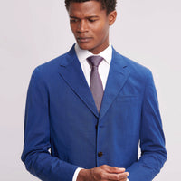 Duchamp Mens Single Breasted 3 Button Suit Jacket Medieval Blue