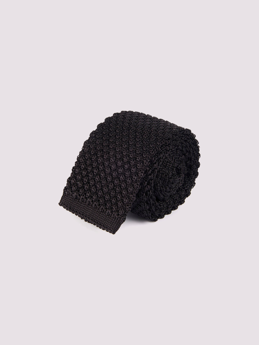 Duchamp 100% Silk Knitted Tie Black