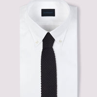 Duchamp 100% Silk Knitted Tie Black