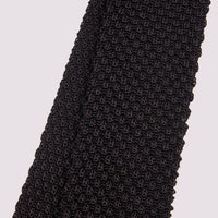 Duchamp 100% Silk Knitted Tie Black