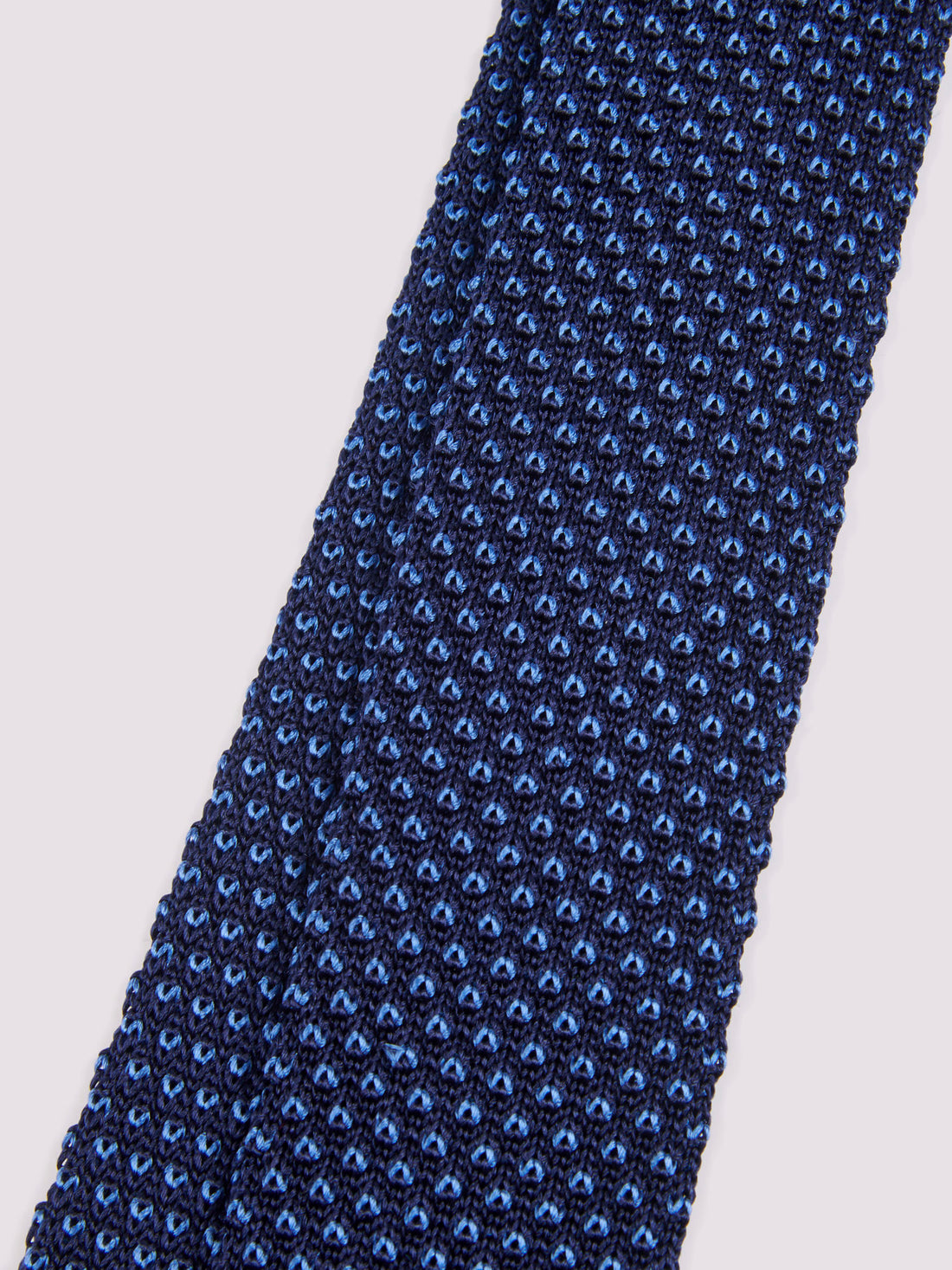 100% Silk Knitted Tie in French Navy