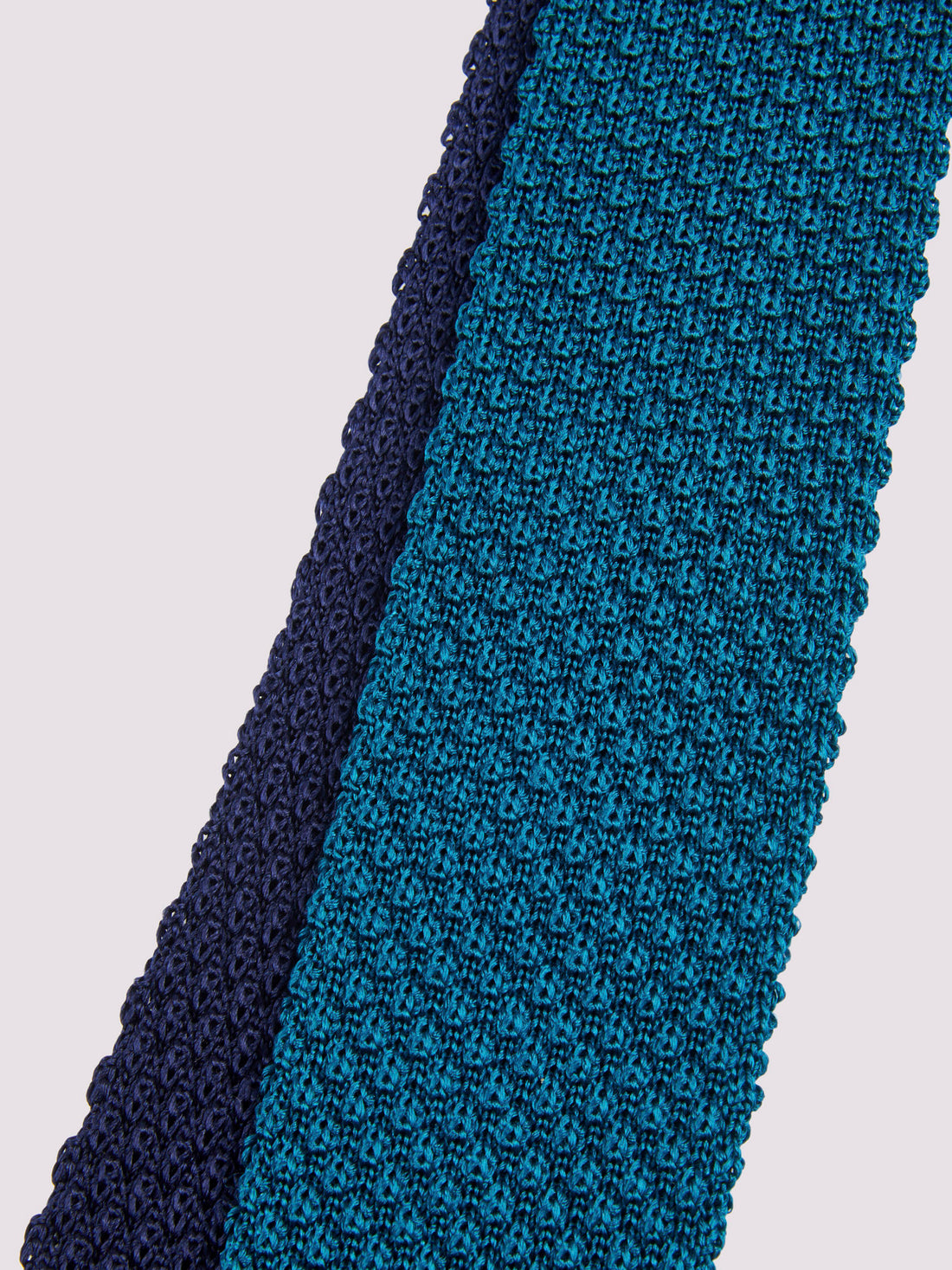 Duchamp 100% Silk Knitted Tie Mallard Blue