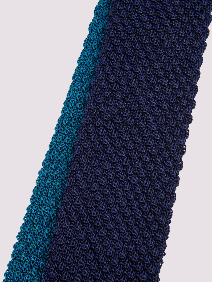 Duchamp 100% Silk Knitted Tie Deep Well