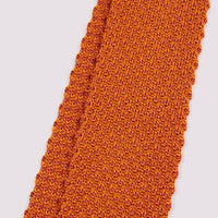 Duchamp 100% Silk Knitted Tie Gold Flame