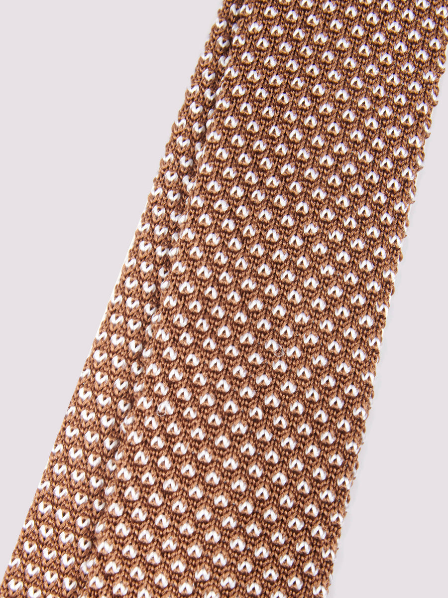 Duchamp 100% Silk Knitted Tie Foxtrot