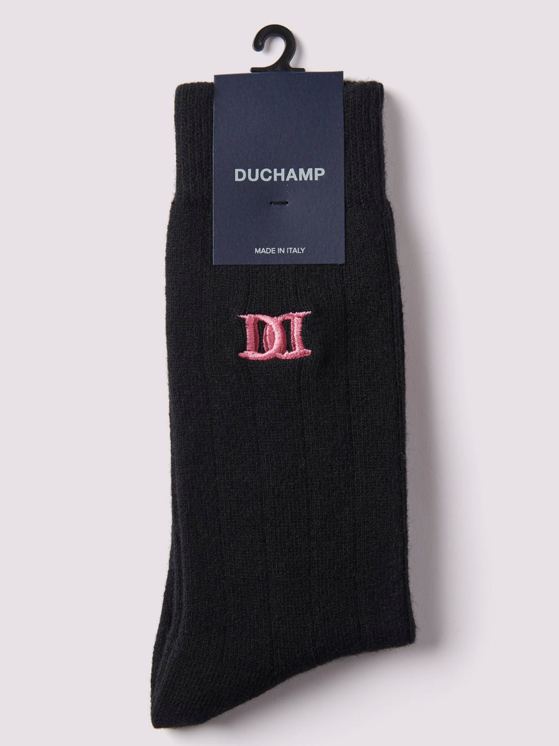 Chunky Cashmere Mix Rib Socks Black