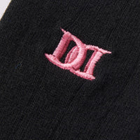 Chunky Cashmere Mix Rib Socks Black