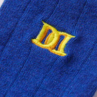 Chunky Cashmere Mix Rib Socks Oxford Blue BMG