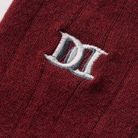 Chunky Cashmere Mix Rib Socks Windsor Wine