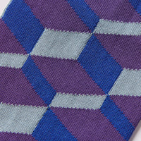 3D Block Socks in Purple