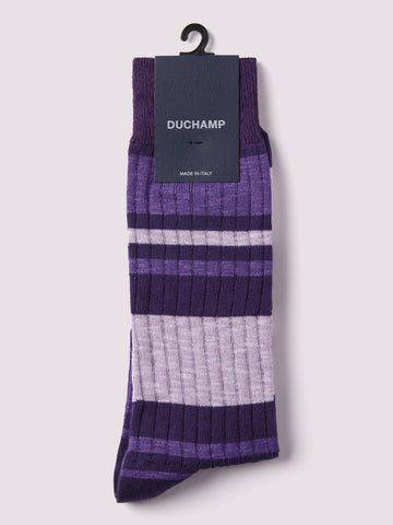 Melange Stripe Socks Petunia