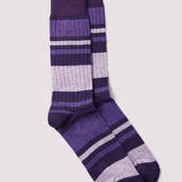 Melange Stripe Socks Petunia