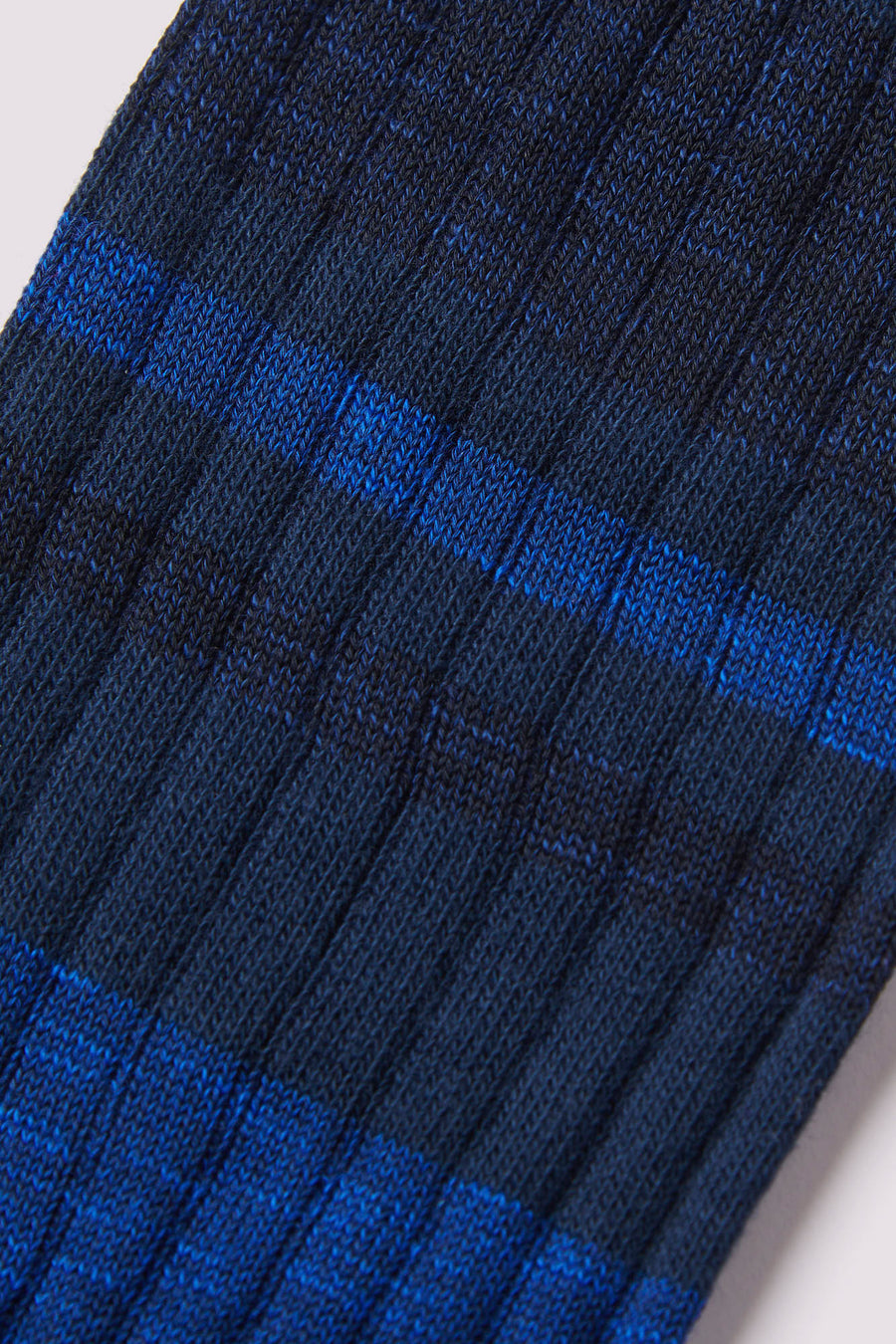 Melange Stripe Socks in Baritone Blue