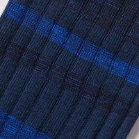 Melange Stripe Socks Baritone Blue