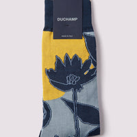 Etched Floral Socks Deep Well