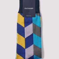 Harlequin Socks Blue Oxford