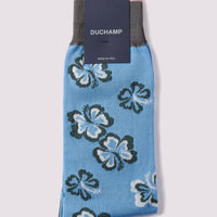 Hibiscus Floral Socks Kentucky Blue