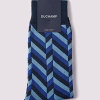 Herringbone Socks in Pageant Blue