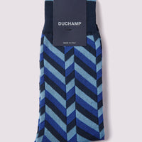 Herringbone Socks in Pageant Blue