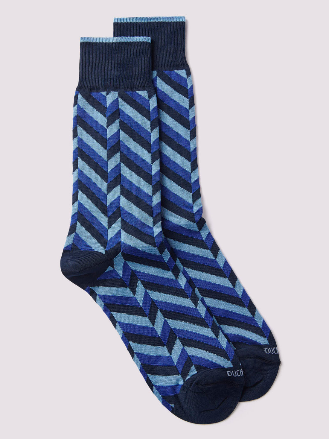 Herringbone Socks in Pageant Blue