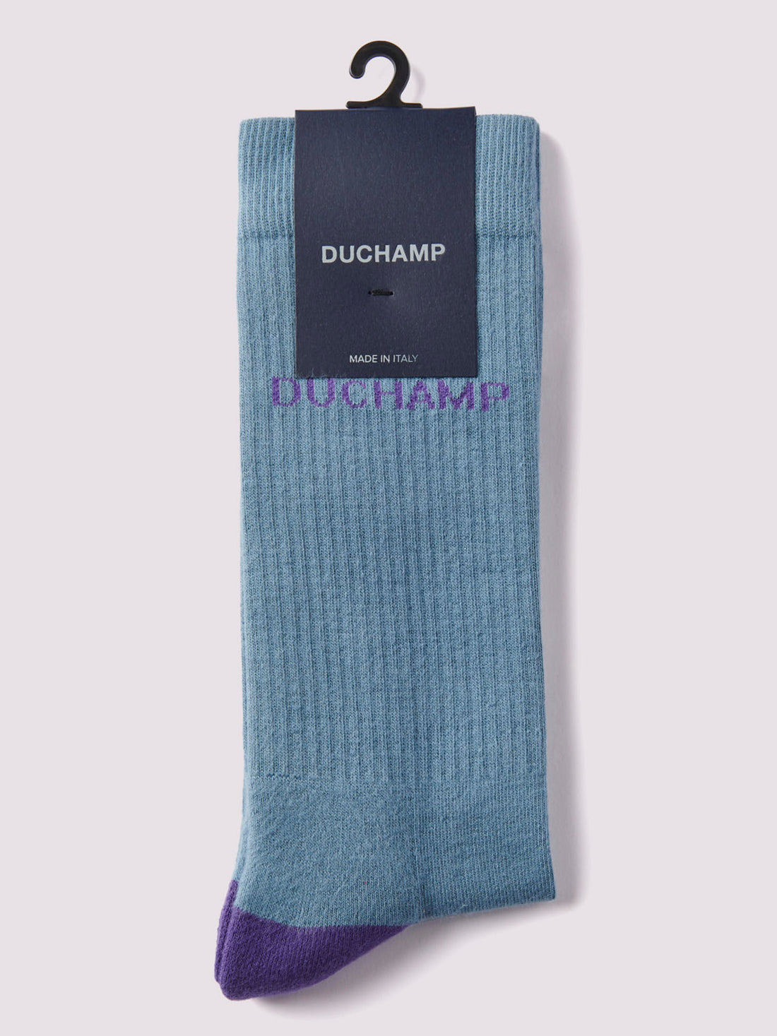 Heel Toe Ribbed Sports Socks in Pale Blue