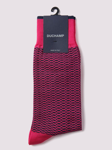 Mini Geo Socks Fuchsia