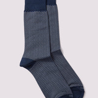 Mini Geo Socks in Dark Navy