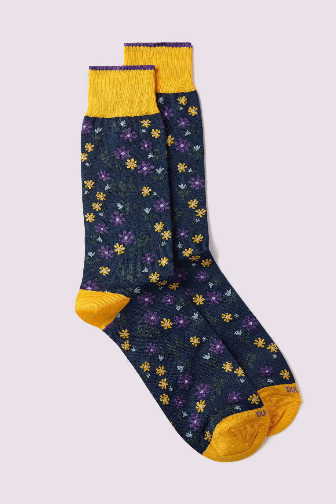 Garden Floral Socks in Spectra Yellow