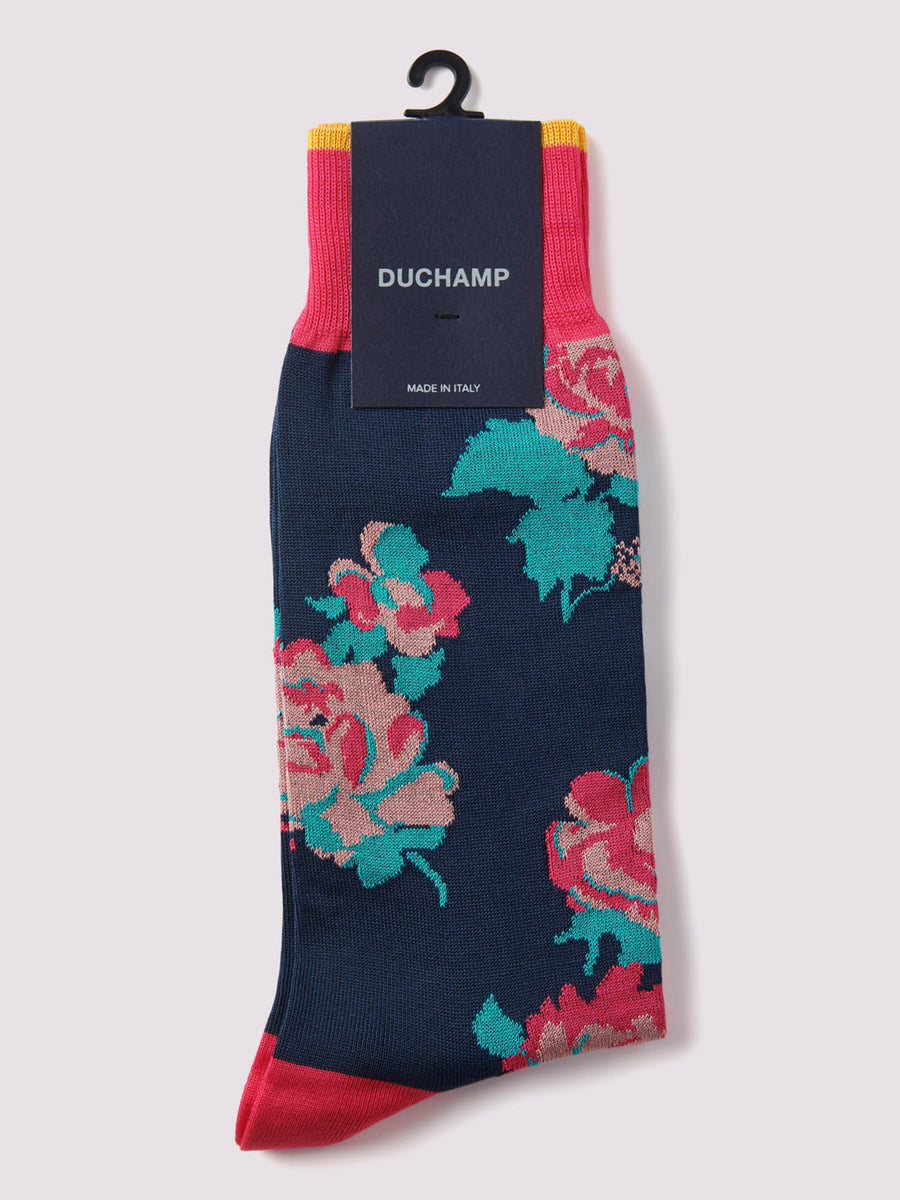 Floral Impression Socks Fuchsia