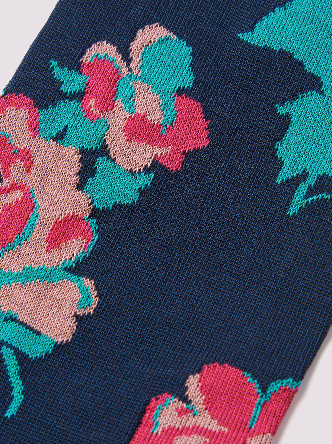 Floral Impression Socks in Fuchsia