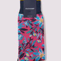 Mollie Floral Socks Fuchsia