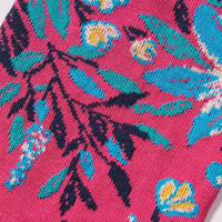 Mollie Floral Socks in Fuchsia