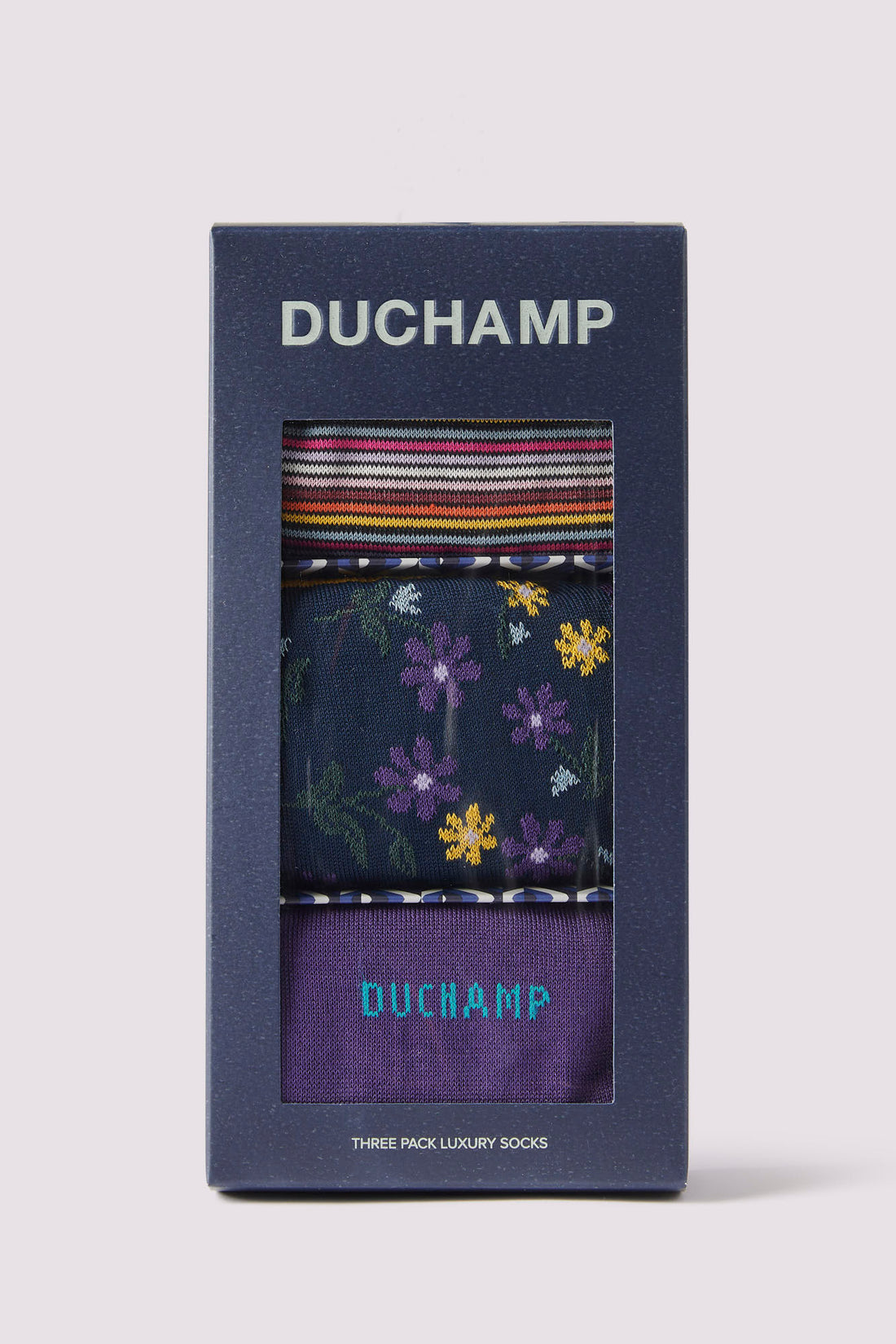 3 Pack Socks Gift Set in Purple
