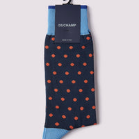 Spot Socks in Dark Navy