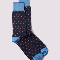 Spot Socks in Dark Navy