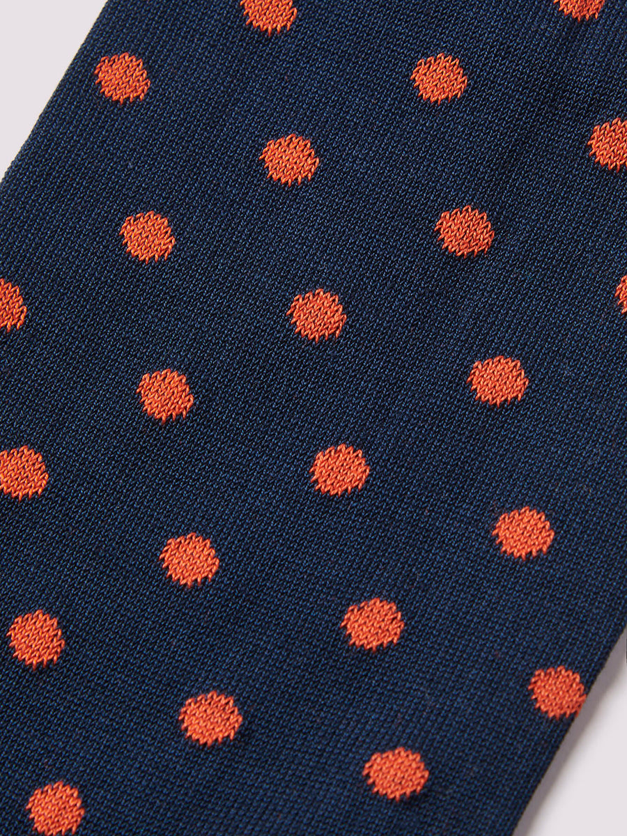 Spot Socks in Dark Navy