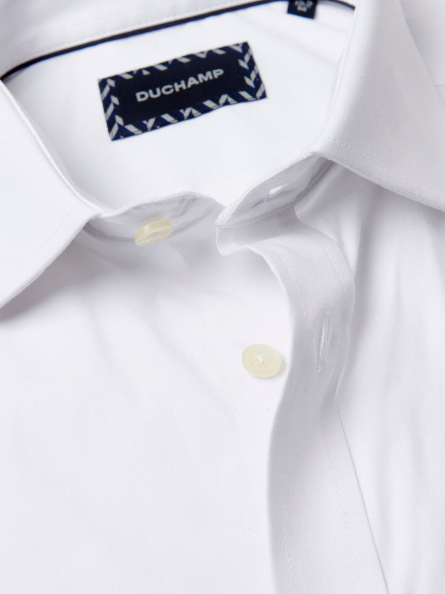 Poplin Stretch Shirt in White