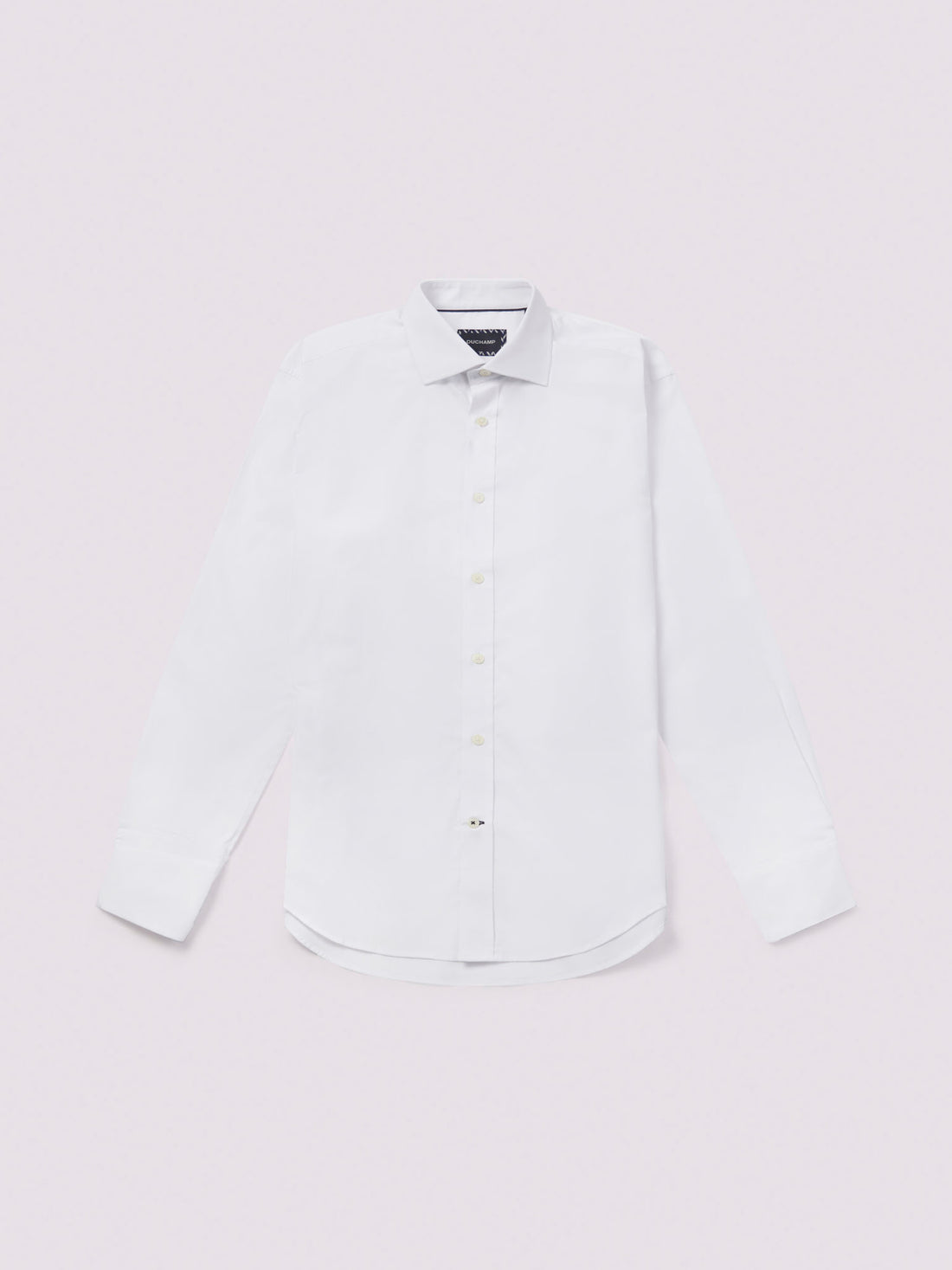 Duchamp Mens Poplin Stretch Shirt White