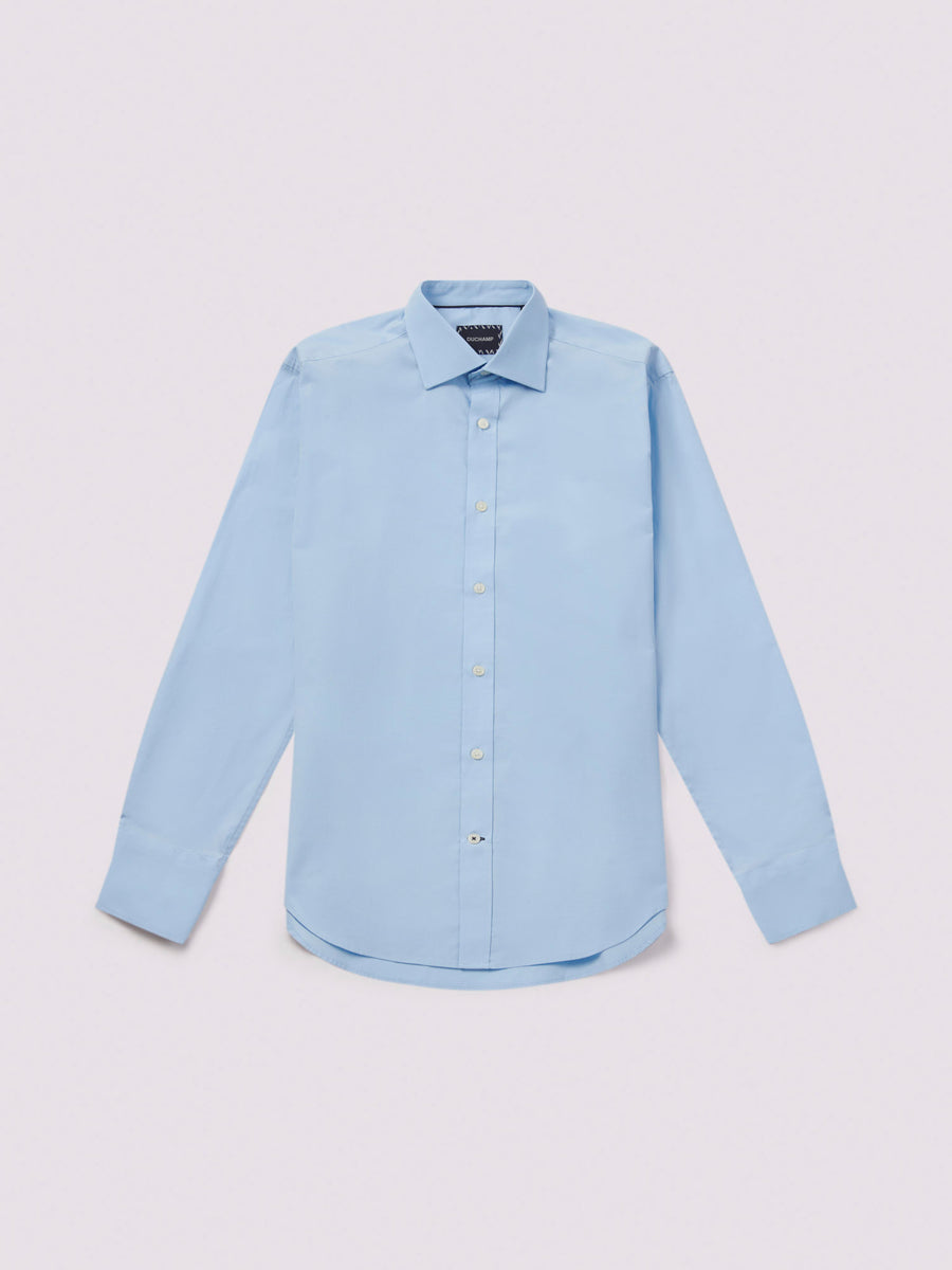 Poplin Stretch Shirt in Skyway