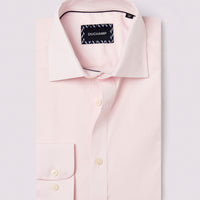 Duchamp Mens Poplin Stretch Shirt Chalk Pink