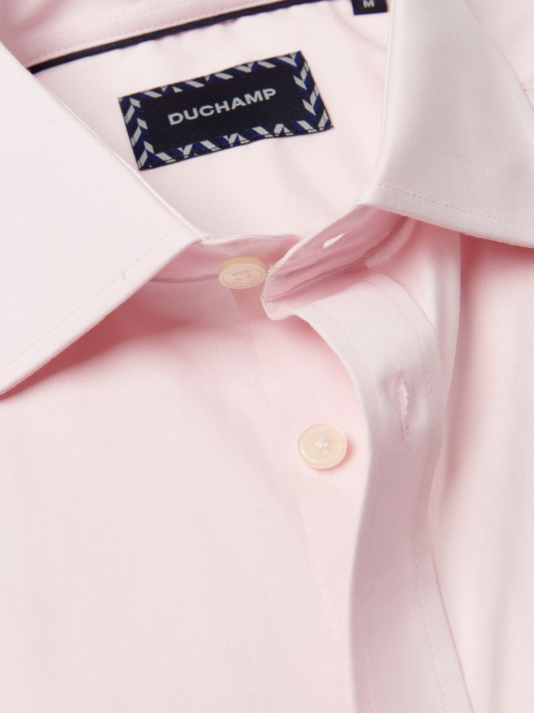 Duchamp Mens Poplin Stretch Shirt Chalk Pink