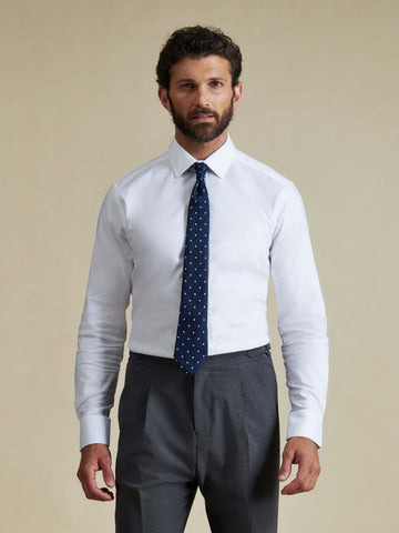 Duchamp Mens Royal Oxford Shirt White