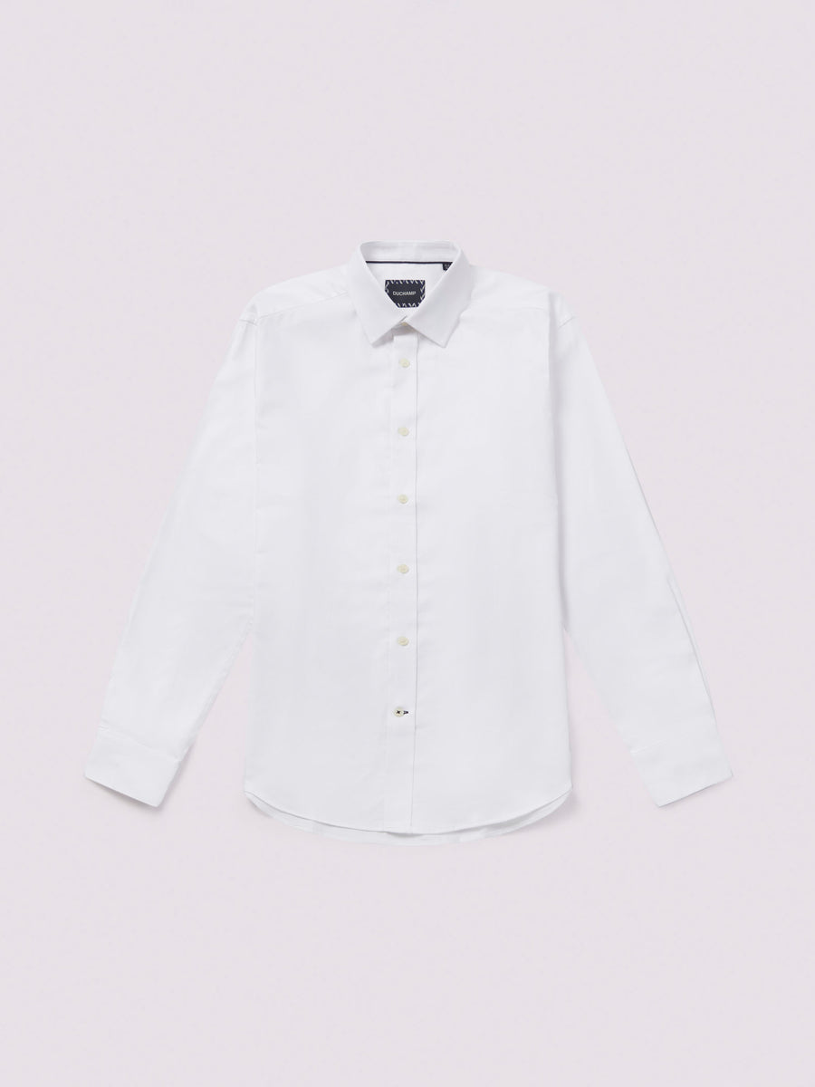 Duchamp Mens Royal Oxford Shirt White