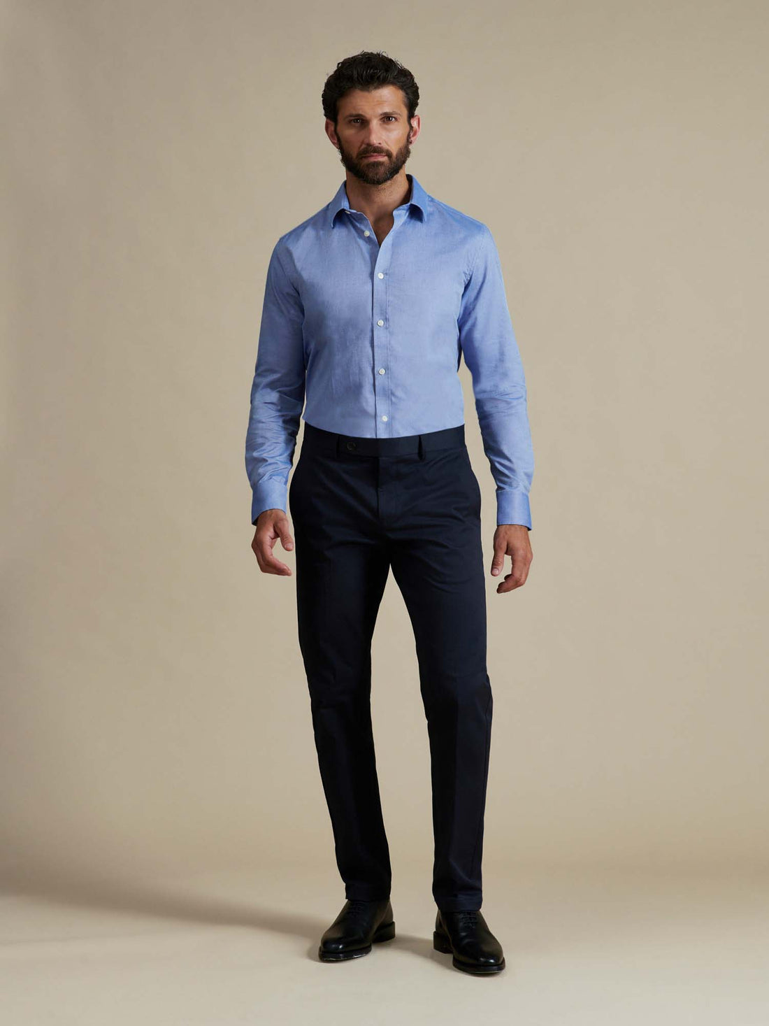Duchamp Mens Royal Oxford Shirt Navy Blue