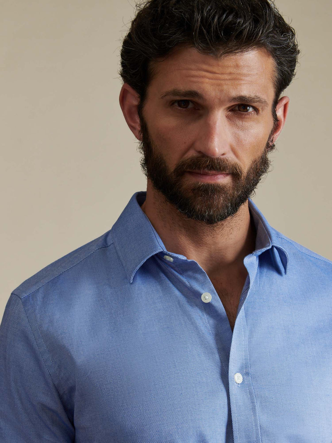 Duchamp Mens Royal Oxford Shirt Navy Blue