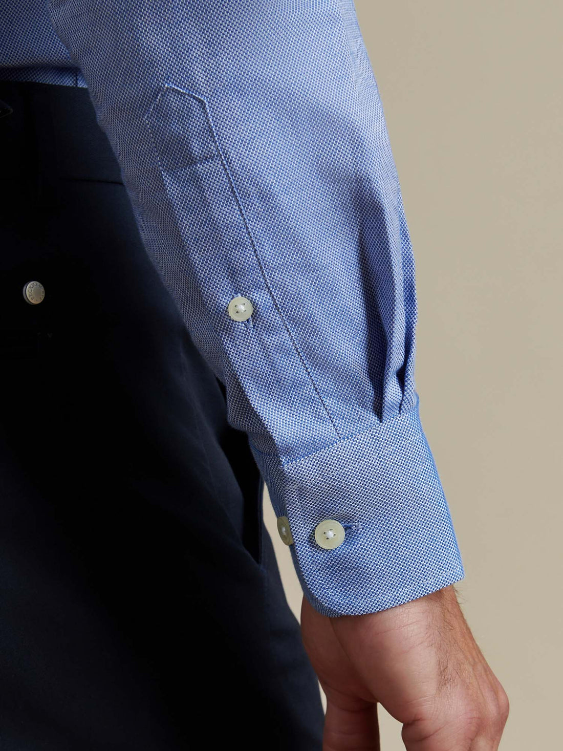 Duchamp Mens Royal Oxford Shirt Navy Blue