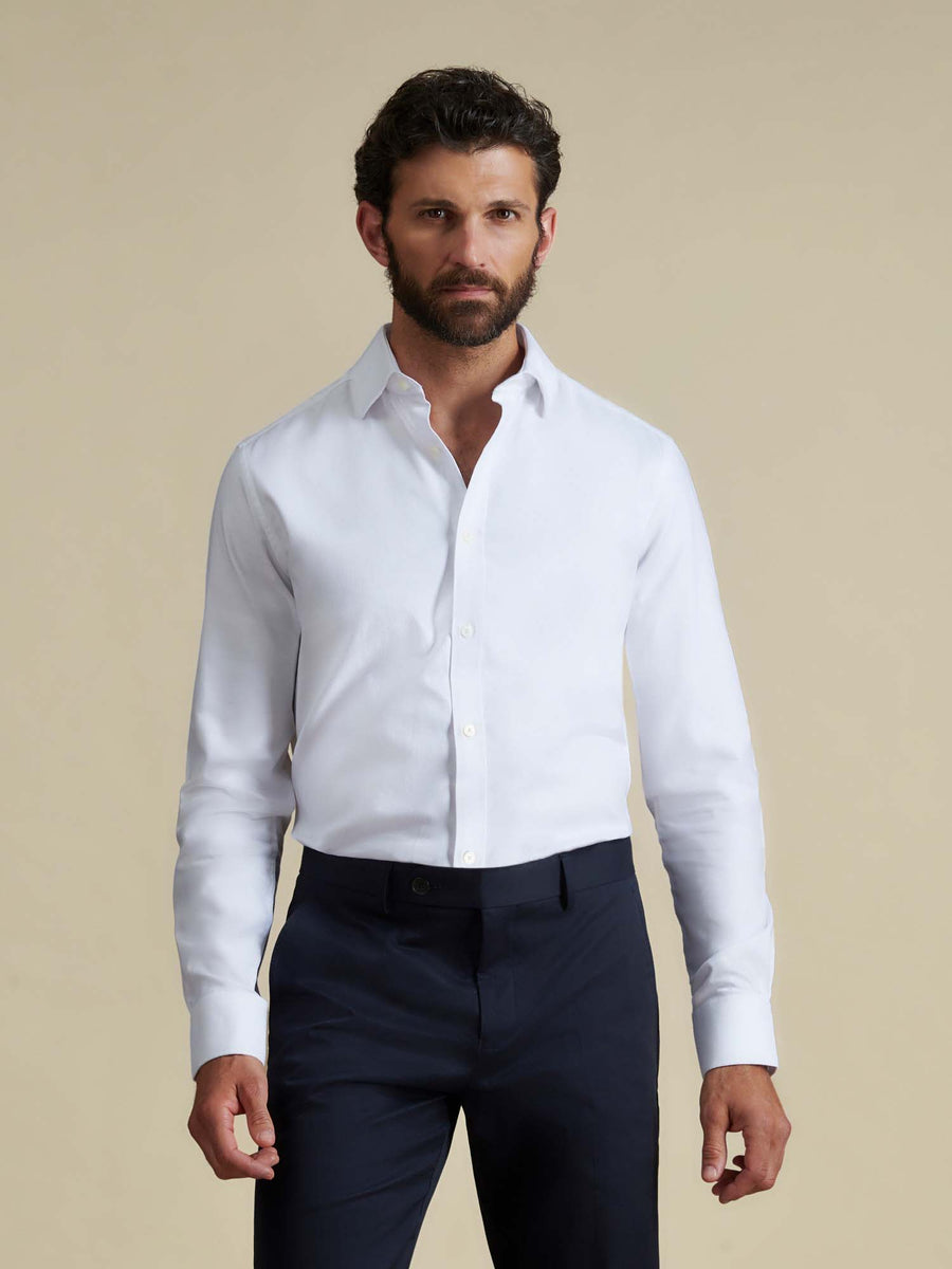 Duchamp Mens Royal Twill Shirt White